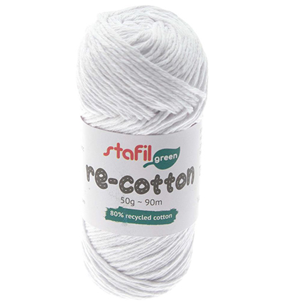 108077-01 - Stafil - Re-cotton, White