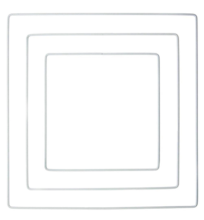 609-09 - Stafil - Metal ring, Square white