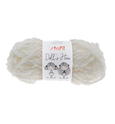 108086-01 - Stafil - Boucle Yarn Dolls Hair, White