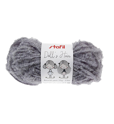 108086-02 - Stafil - Boucle Yarn Dolls Hair, Grey