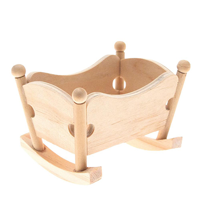 885-011 - Stafil - Wooden Miniature Cradle