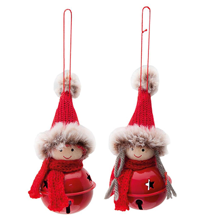 4009-01 - Stafil - Children with bell to hang Red