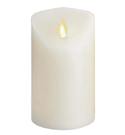 3801-02 - Stafil - Wax Candle with LED, Cream