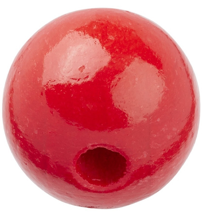 H3260-448 - Stafil - Perle en bois pour cordon tétine, Rouge