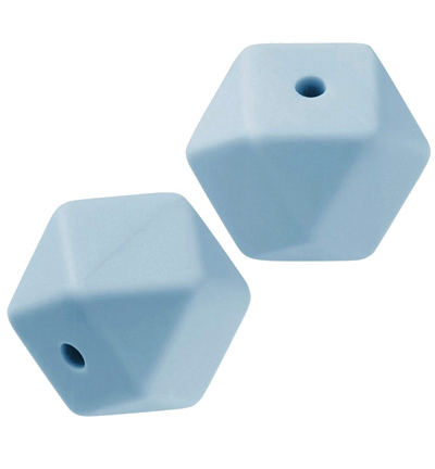 H3264-149 - Stafil - Hexagonal silicone bead for dummy ribbon, Grey blue