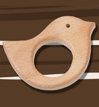 H3265-002 - Stafil - Wooden Heart for pacifier chain, Natural, 70mm