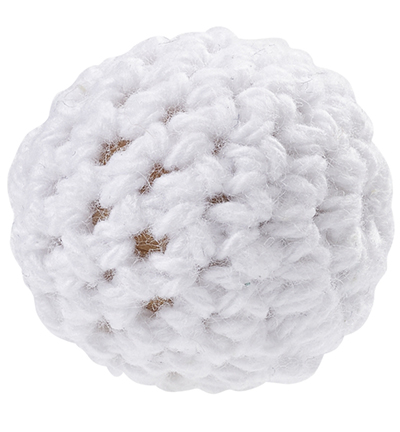 H3266-001 - Stafil - Perle en crochet pour cordon tétine, Blanc