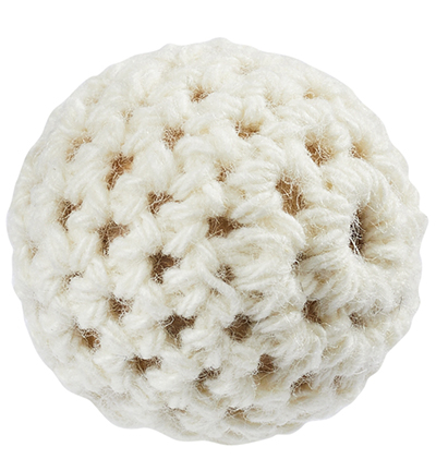 H3266-008 - Stafil - Crochet bead for dummy chain, Wool White, 2 x 20mm