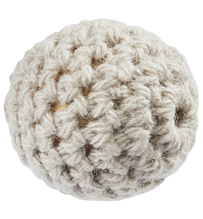 H3266-012 - Stafil - Crochet bead for pacifier chain, Light Grey, 2 x 20mm