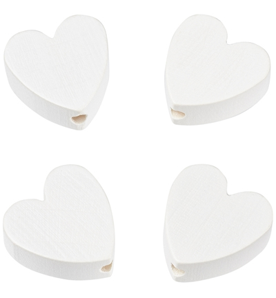 H3260-031 - Stafil - Coeur pour cordon tétine, Blanc