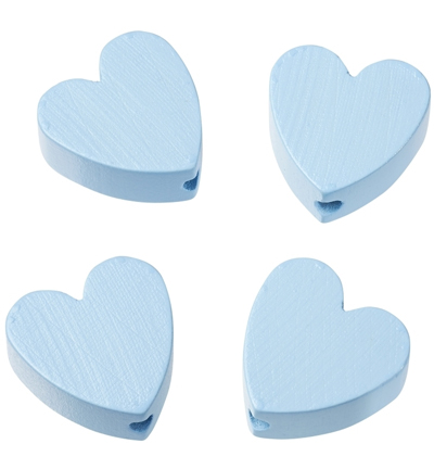 H3260-034 - Stafil - Coeur pour cordon tétine, Bleu clair