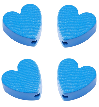 H3260-085 - Stafil - Coeur pour cordon tétine, Bleu