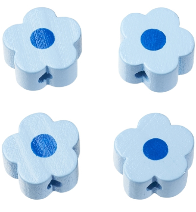H3260-054 - Stafil - Fleurs pour cordon tétine, Bleu clair