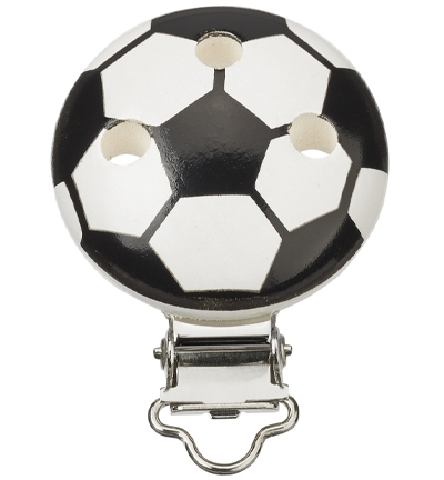 H3260-001 - Stafil - Clip pour cordon tétine, Ballon, Blanc-noir