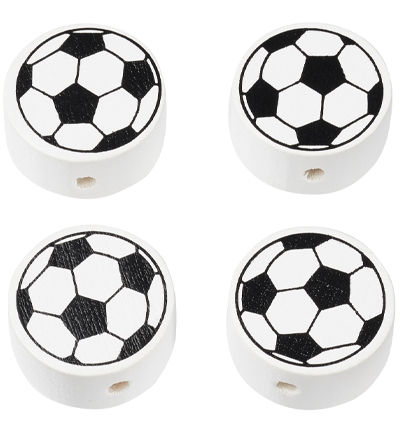 H3260-060 - Stafil - Ballon de foot pour cordon tétine, Noir-blanc