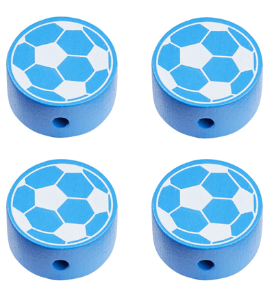 H3260-082 - Stafil - Voetbal voor speenketting, Blauw-wit