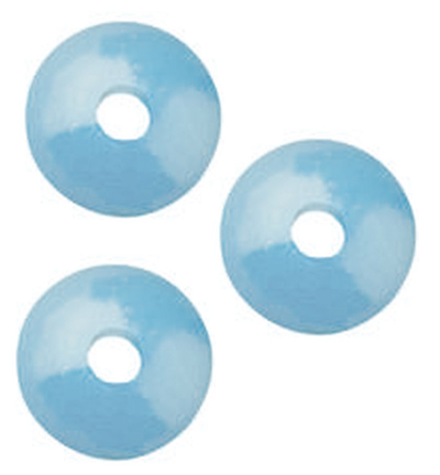 H3260-483 - Stafil - Houten Lens voor speenketting rond, Turquoise