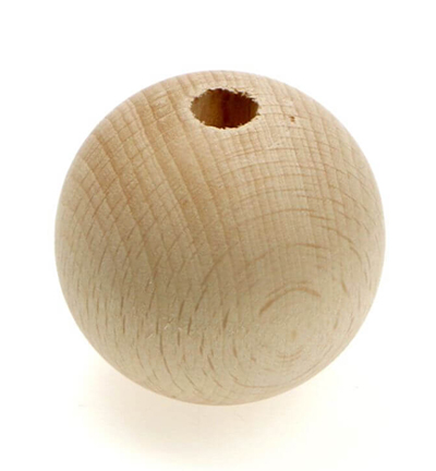 H3260-271 - Stafil - Perle en bois pour cordon tétine, Hêtre naturel clair