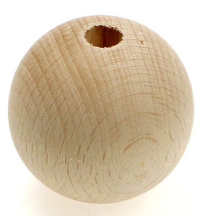 H3260-273 - Stafil - Perle en bois pour cordon tétine, Hêtre naturel clair
