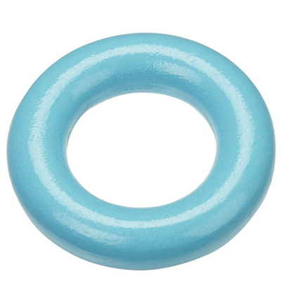 H3260-223 - Stafil - Houten Ringen voor speenketting, Turquoise