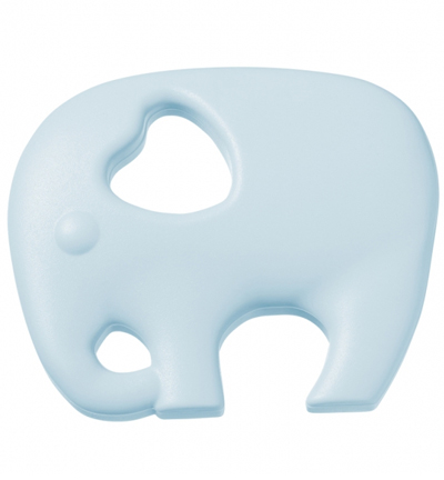 H3264-005 - Stafil - Eléphant en silicone pour cordon tétine, Bleu clair