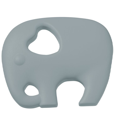 H3264-006 - Stafil - Eléphant en silicone pour cordon tétine, Gris