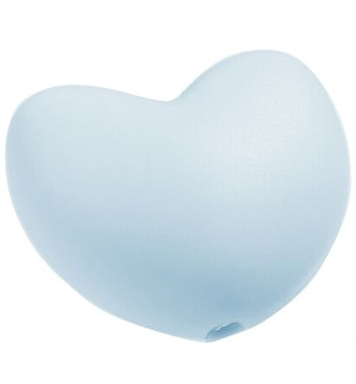 H3264-150 - Stafil - Coeur en silicone pour cordon tétine, Bleu clair
