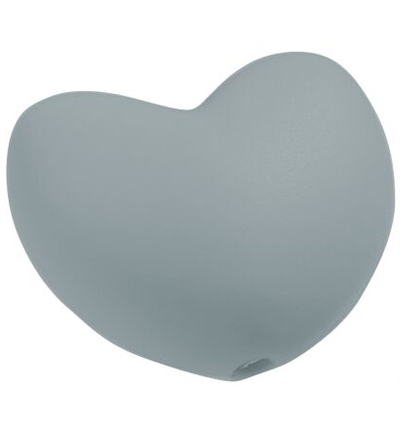 H3264-151 - Stafil - Coeur en silicone pour cordon tétine, Gris