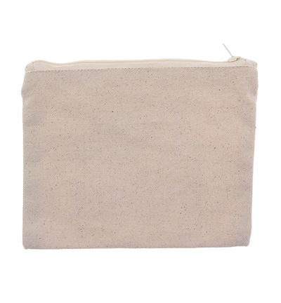 9890-51 - Stafil - Cotton Cosmetic Pouch, Ecru