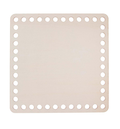 8652-01 - Stafil - Wooden Square 15x15cm with 7mm holes