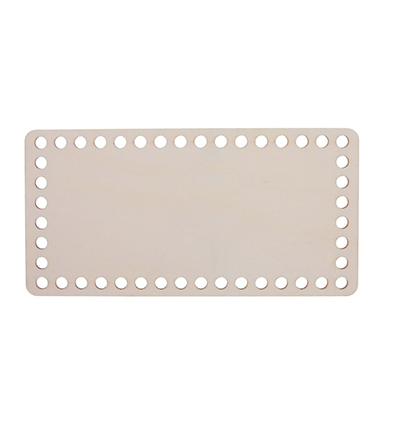 8653-01 - Stafil - Wooden Rectangle 20x10cm with 7mm holes