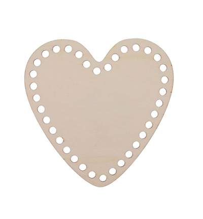 8654-01 - Stafil - Wooden Heart ø15cm with 7mm holes
