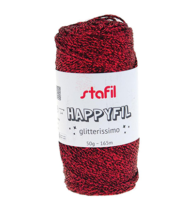 108087-04 - Stafil - HappyFil extra glitter, Red