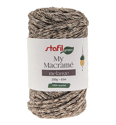 108200-02 - Stafil - Macrame Cordy Melange, Brown/beige