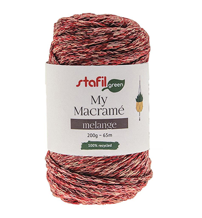 108200-03 - Stafil - Macrame Cordy Melange, Red