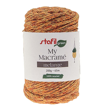 108200-04 - Stafil - Macrame Cordy Melange, Orange