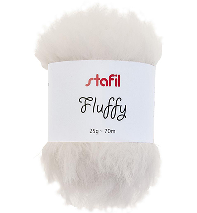 55537 - Fluffy yarn, White