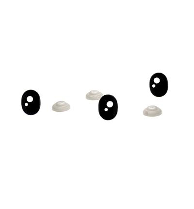 7434-011 - Stafil - Safety eyes oval black, 7x9mm