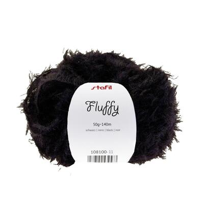 108100-11 - Stafil - Fluffy yarn, Black