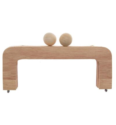 335796-01 - Stafil - Wooden Bag handles clic-clac, naturel