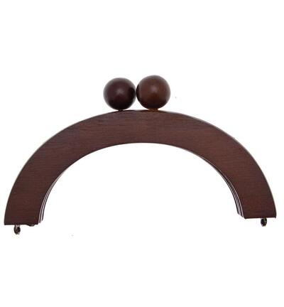 335797-02 - Stafil - Wooden Bag handles round, brown