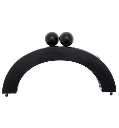 335797-03 - Stafil - Wooden Bag handles round, black