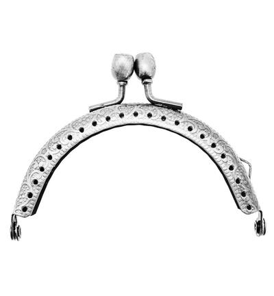 335774-01 - Stafil - Clutch closure for bags, Crystal silver