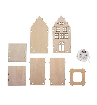 4022-01 - Stafil - Wooden Houses DIY kit with LED