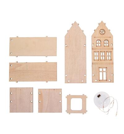 4022-02 - Stafil - Wooden Houses DIY kit with LED