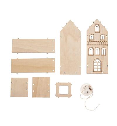 4022-03 - Stafil - Wooden Houses DIY kit with LED