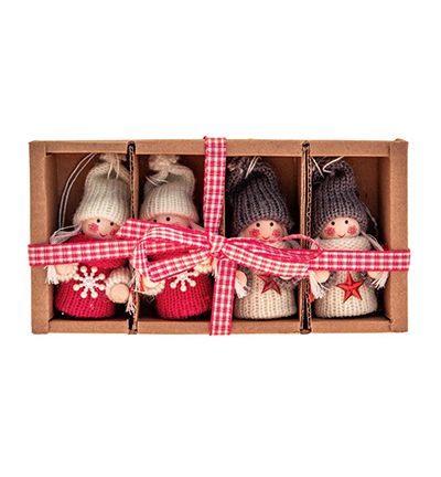 3957-02 - Stafil - X-mas figures red/white/grey