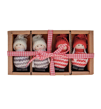 3957-04 - Stafil - X-mas figures red/white/grey