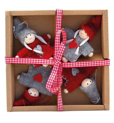 3957-03 - Stafil - X-mas figures red/white