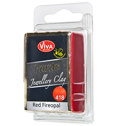 310041860 - ViVa Decor - Polymer Clay, Roter Feueropal